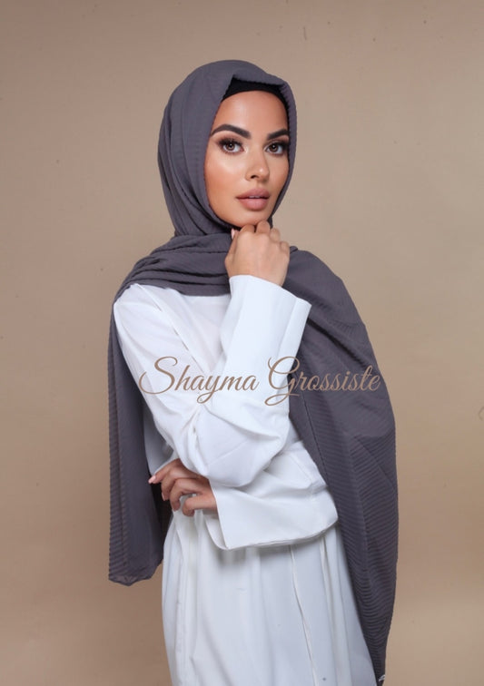 Hijab plissé viscose